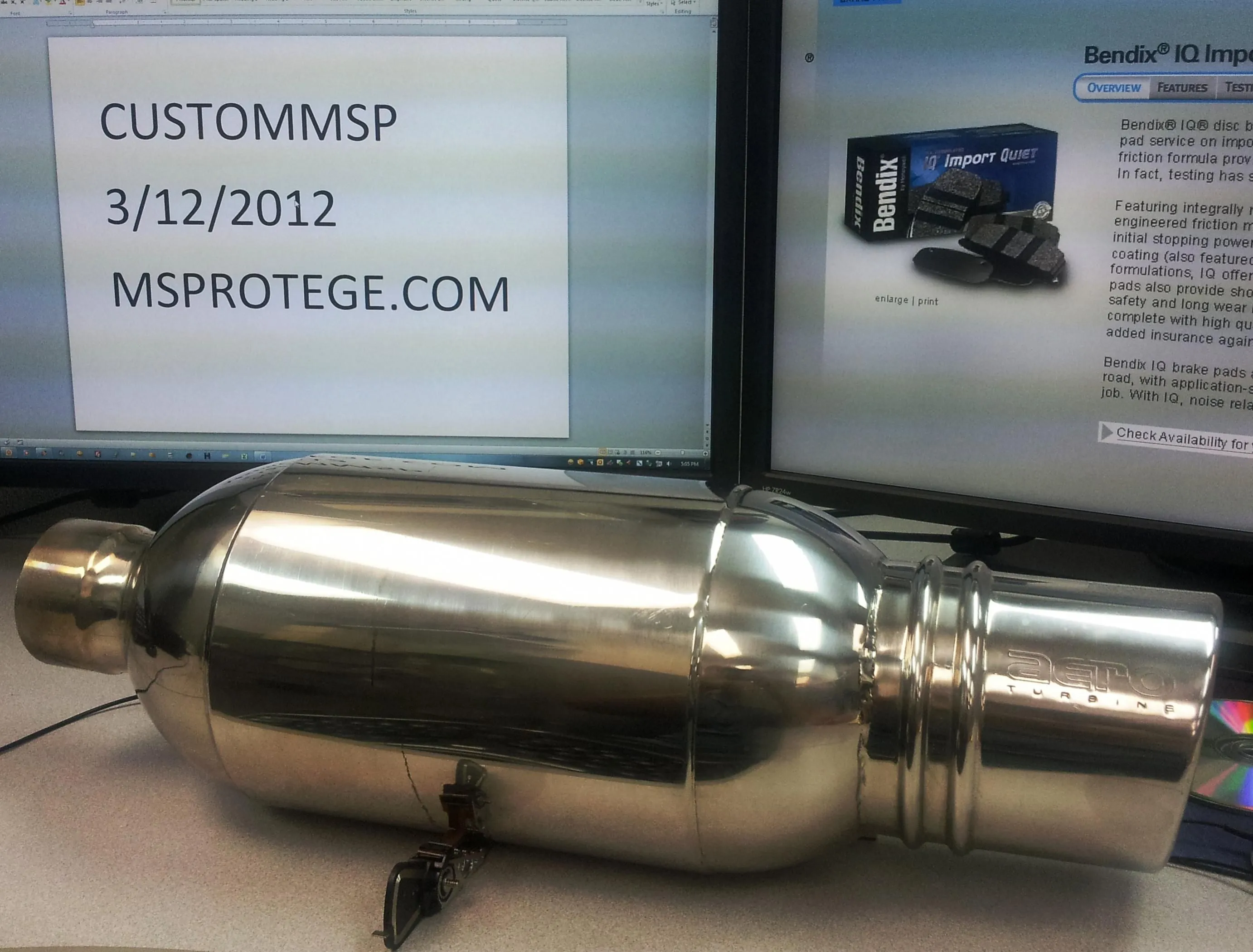 AeroTurbine muffler - 2.5" Inlet - 4" tip