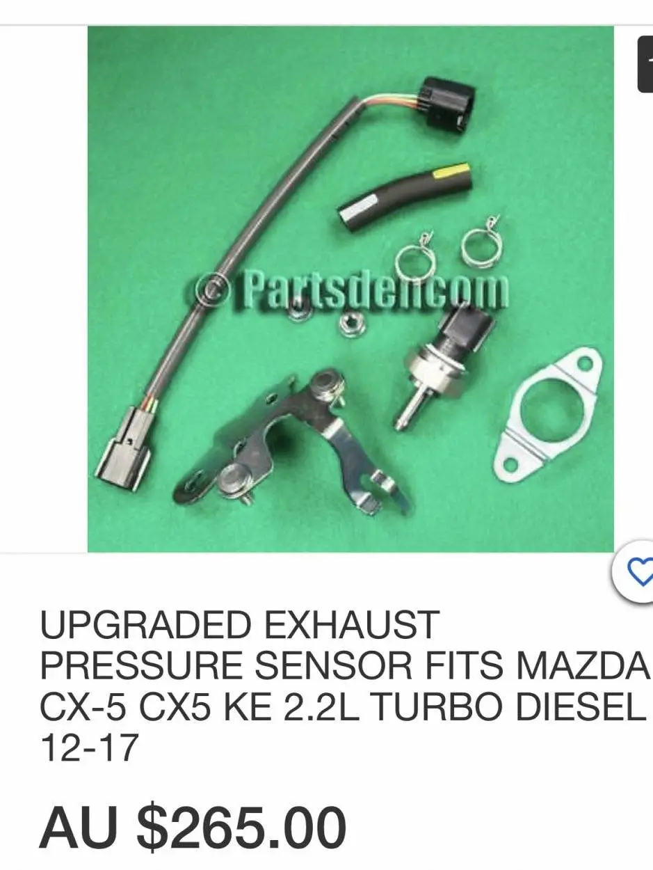 UPGRADED EXHAUST PRESSURE SENSOR FITS MAZDA CX-5 CX5 KE 2.2L TURBO DIESEL 12-17 UPGRADED EXHAUST PRESSURE SENSOR FITS MAZDA CX-5 CX5 KE 2.2L TURBO DIESEL 12-17