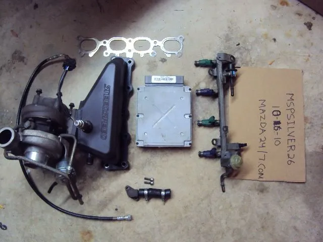 Msp turbo kit setup!!  Nice!! Steed speed mani, oil lines, gt2554, ecu, injectors