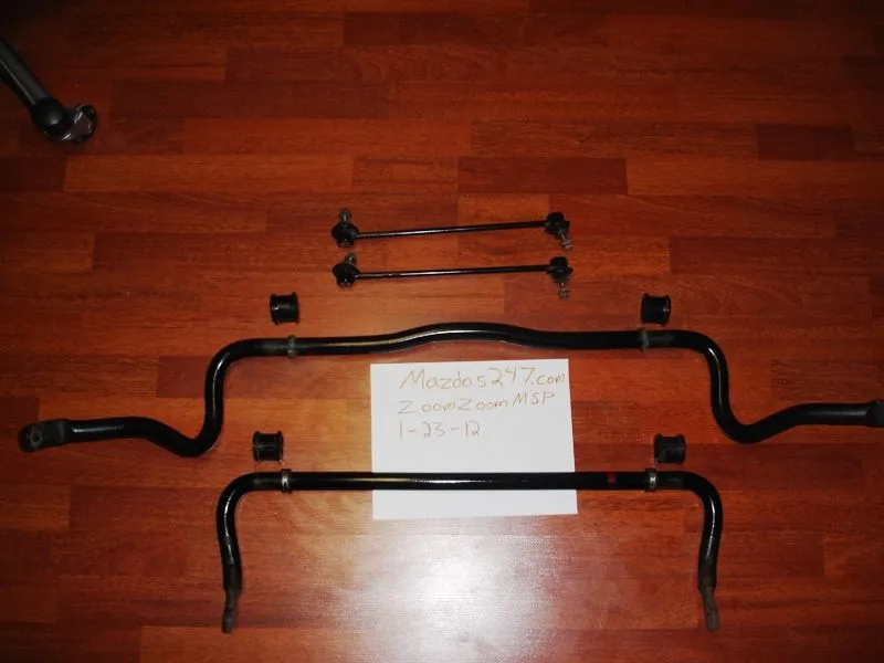 OEM MS3 Front and Rear Sway Bars, Bushings and Front Endlinks.