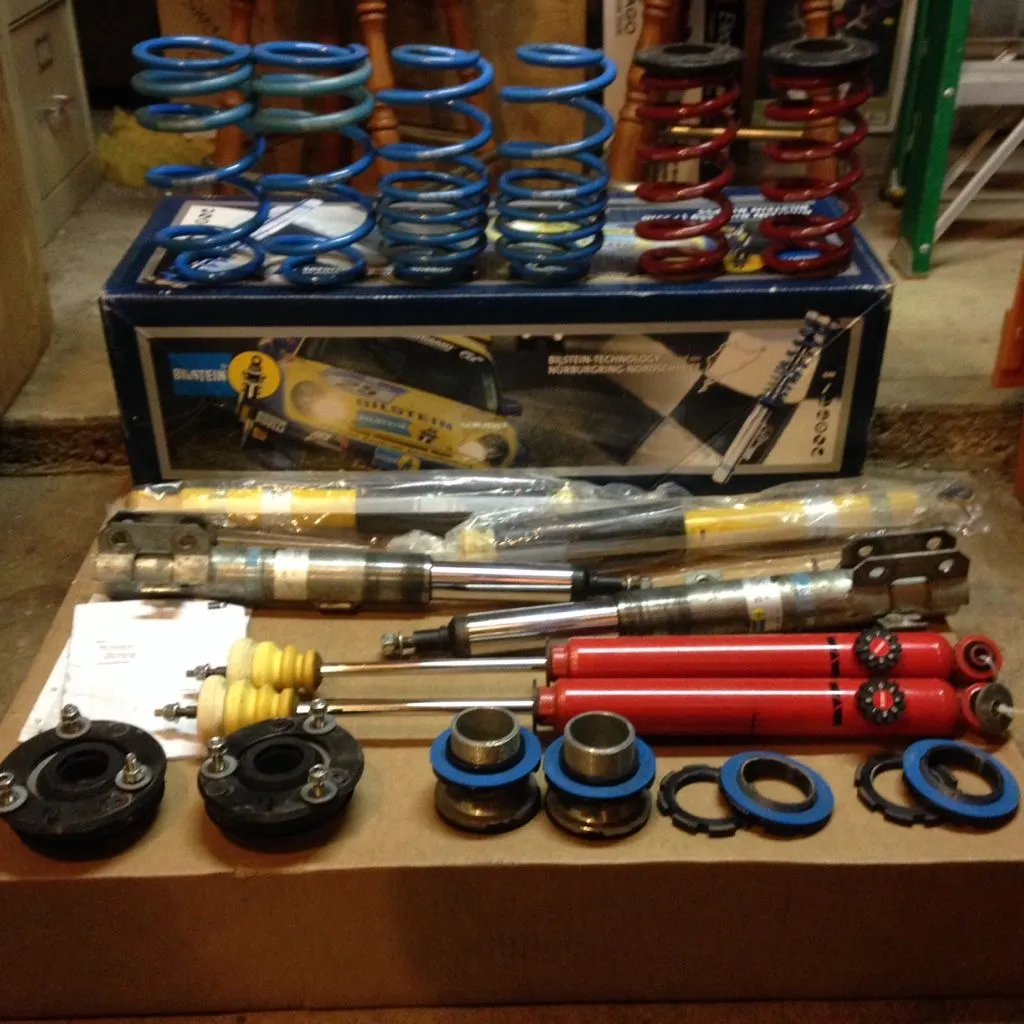 FS Bilstein PSS kit with custom springs, KYB AGXs and front mounts