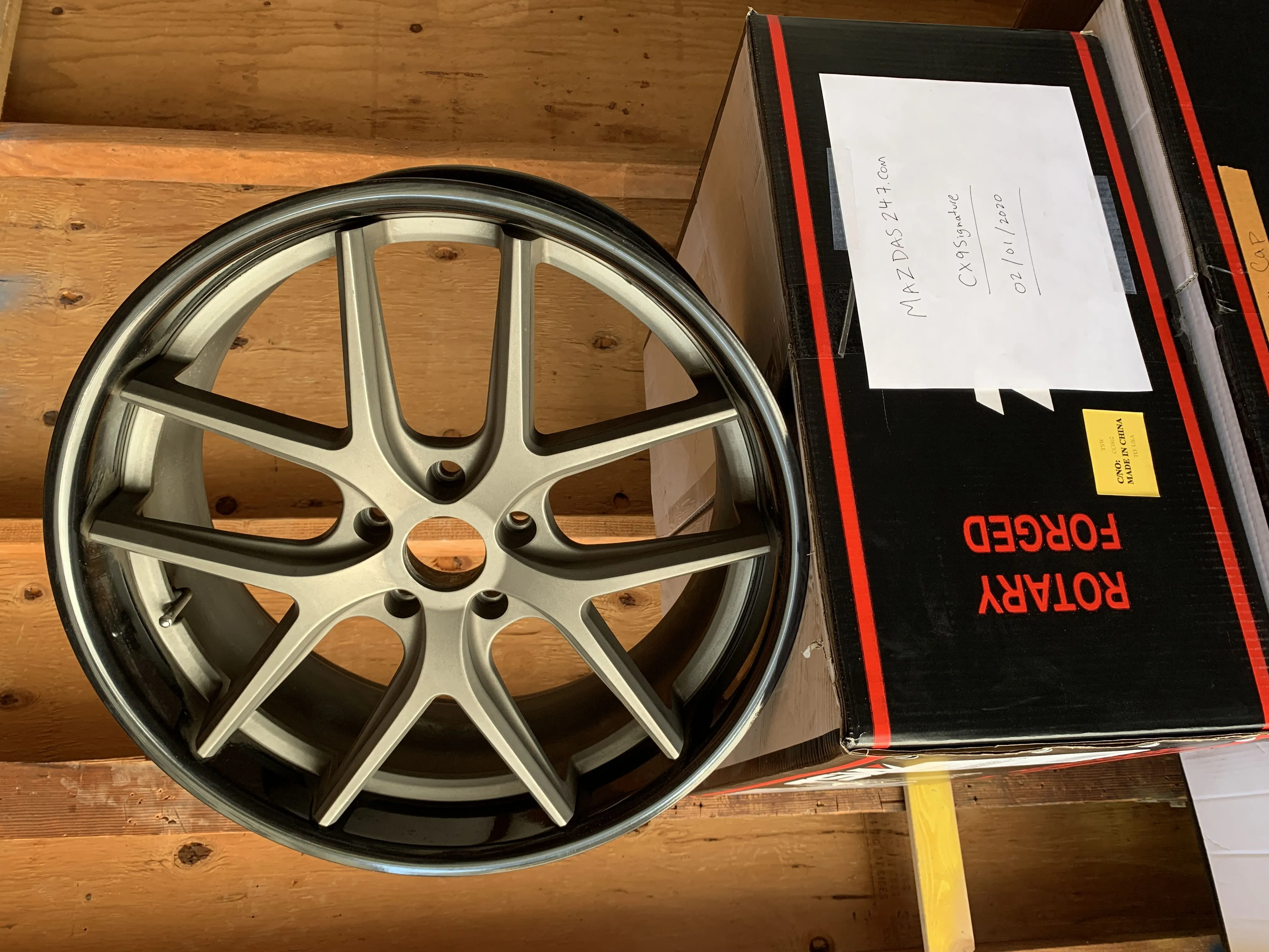 Set of 3 - TSW Matte Gunmetal W/ Black Lip Portier Wheel 20x10" (Los Angeles, CA)
