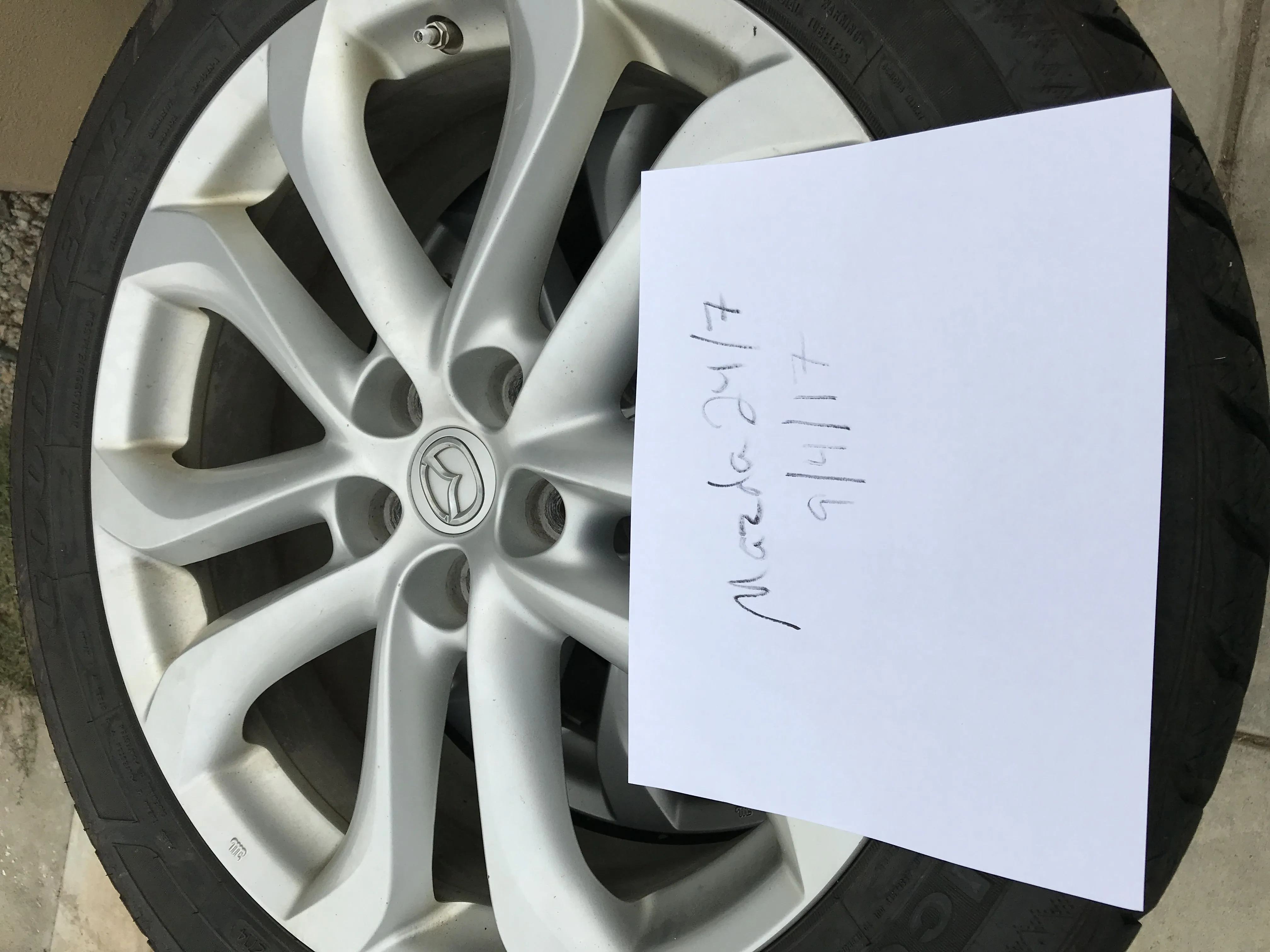 2012 Oem 20" CX-9 wheels. With or without snow tires