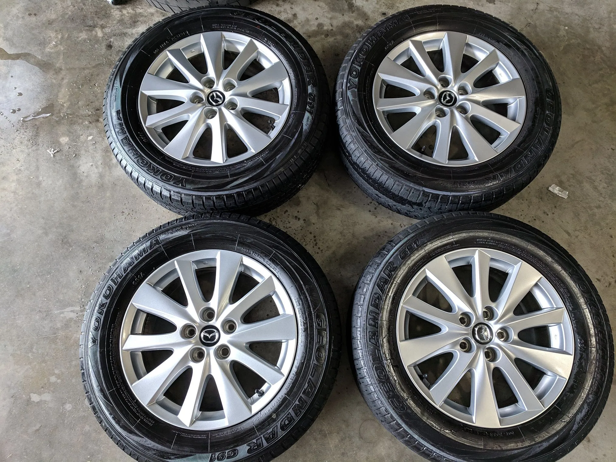 2016.5 Mazda CX-5 17" Wheels and 225/65R17 Yokohama Geolander Tires - Houston,TX