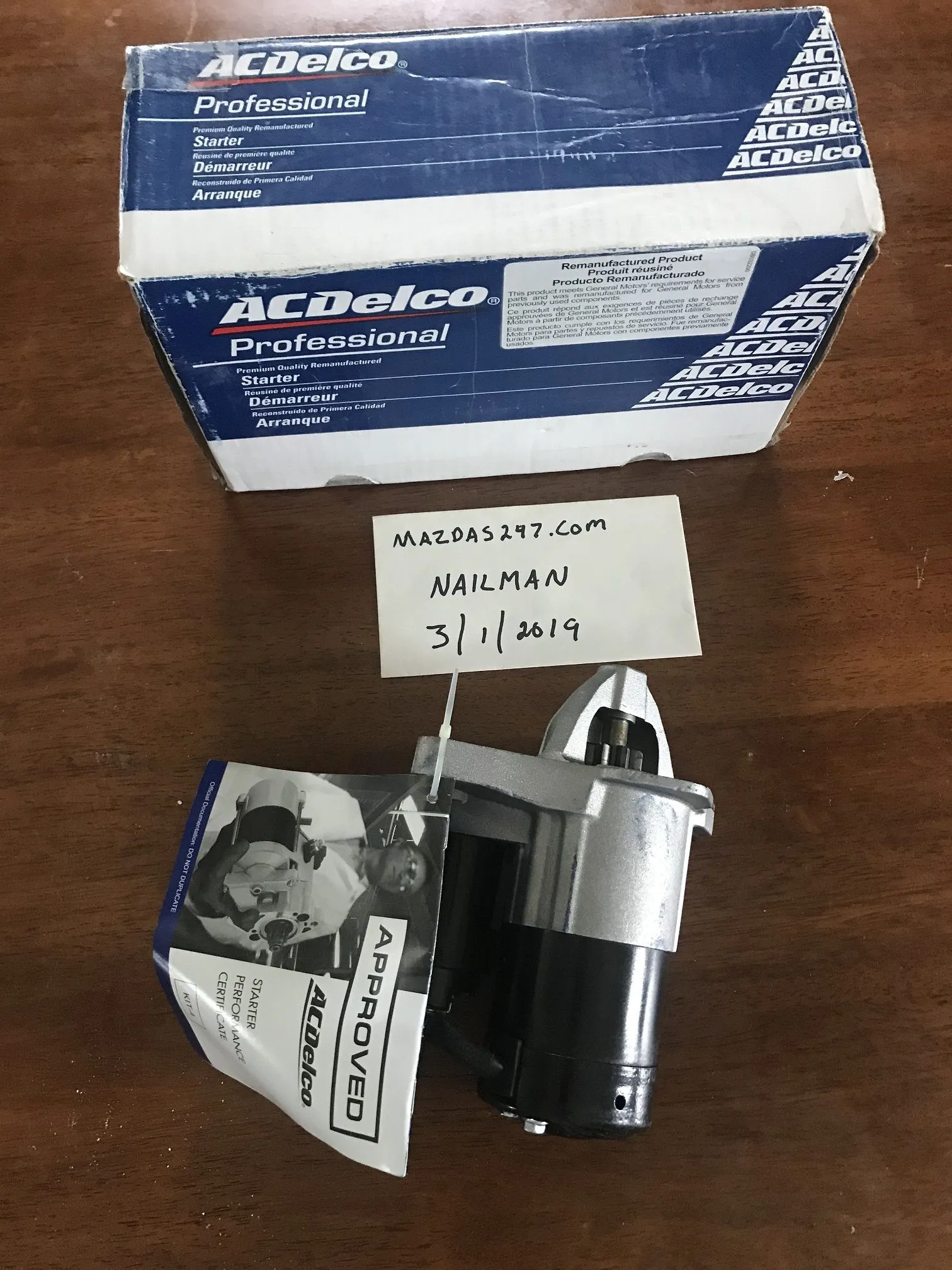 NEW Delco Mazda 2.0 starter
