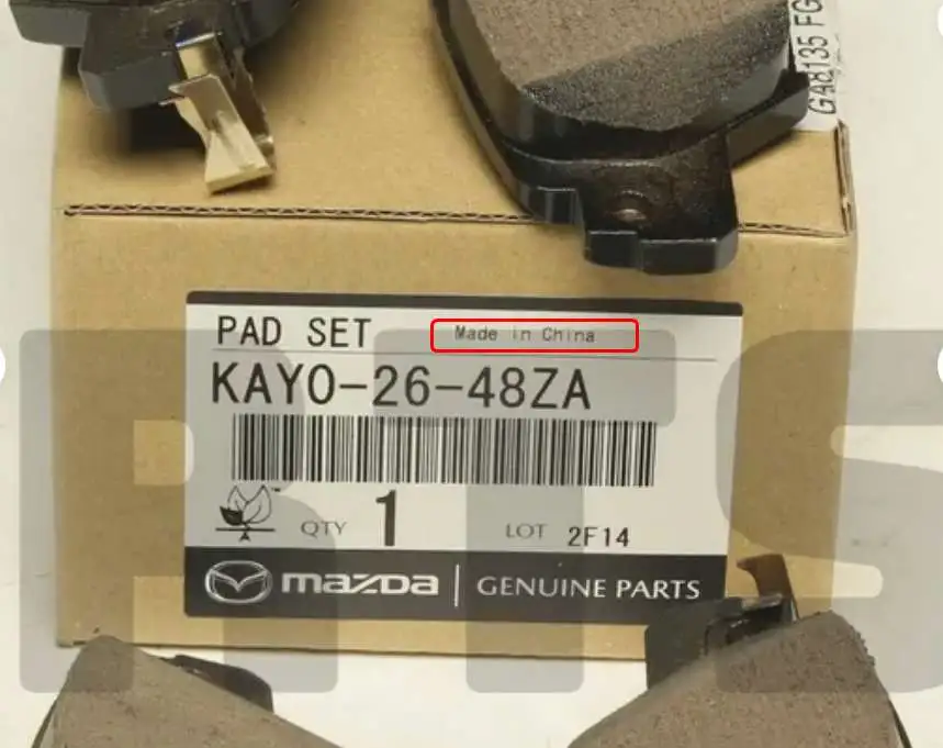 CX5 rear brake pads Made in China ? Mazdas247