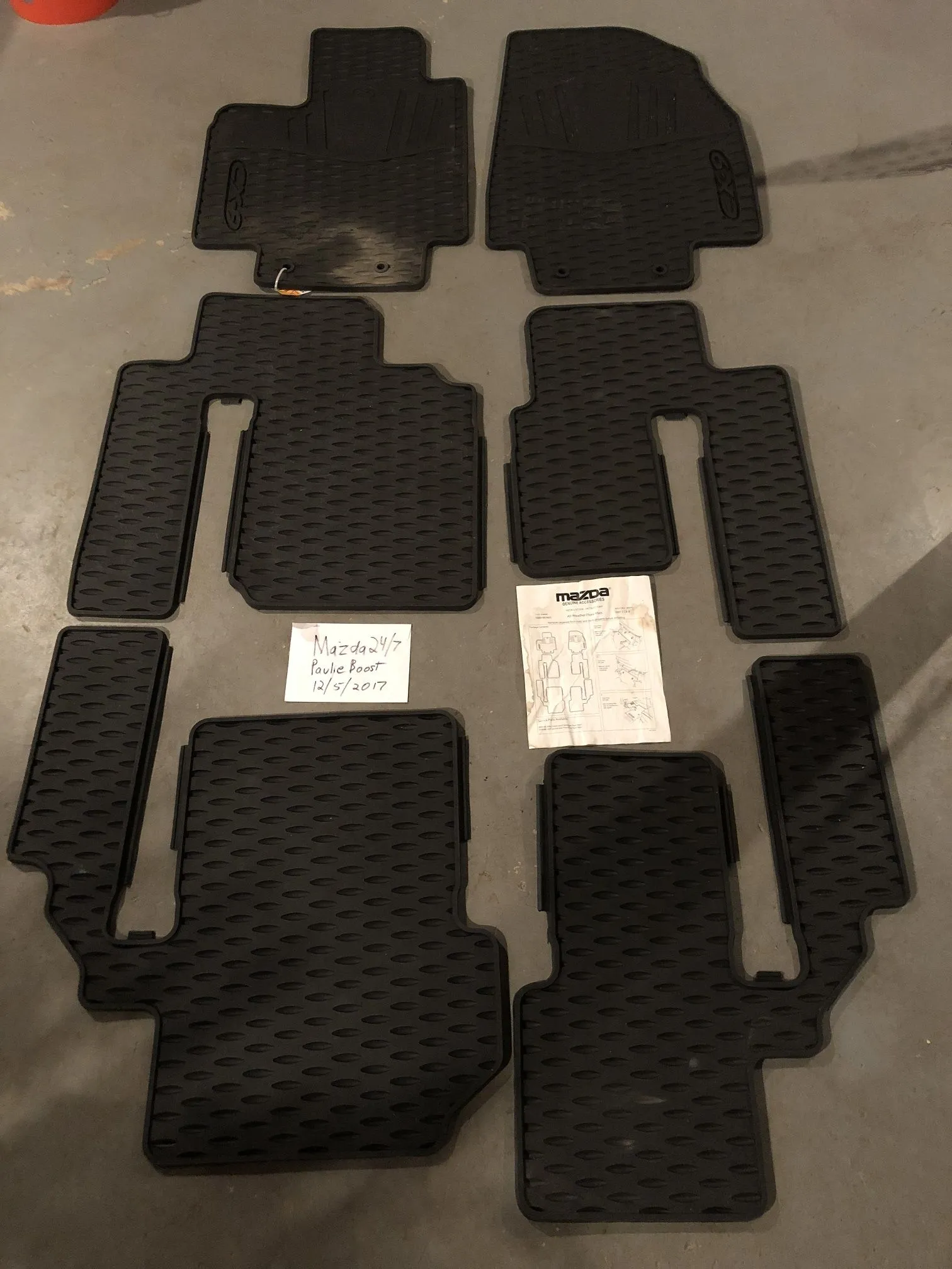 All-weather floor mats 2006-2015 CX-9 Great condition 6 piece set