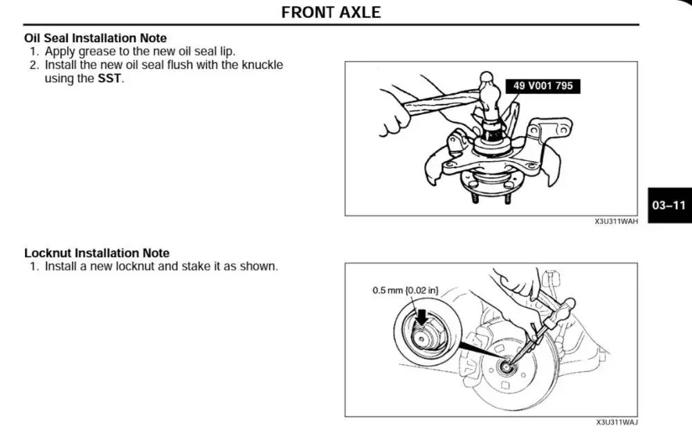 2003 Protege Repeated Wheel Bearing Failures Mazdas247