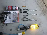 2003P5 Heater Core Hose Connections - Tools Used.webp