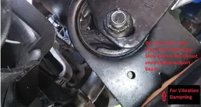 P5 Hard Vinyl Shim Installed Between Front Motor Mount and Engine Support Bracket .webp