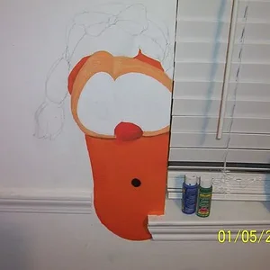 begining paint veggie tales wall.webp