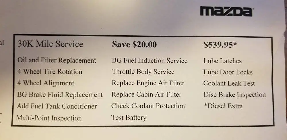 Mazda 30,000 mile service.jpg