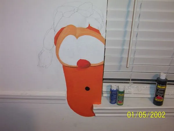 begining paint veggie tales wall.webp