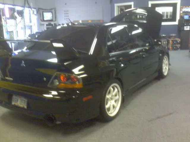EVO At the Tint shop!.JPG