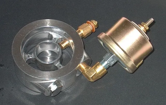 Greddy Oil Filter Block Adaptor 3.JPG