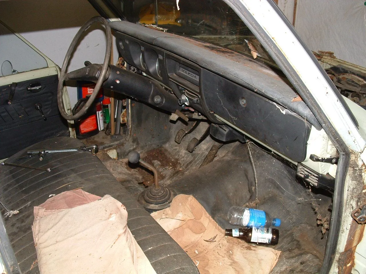 Mazda 1200 interior before.JPG