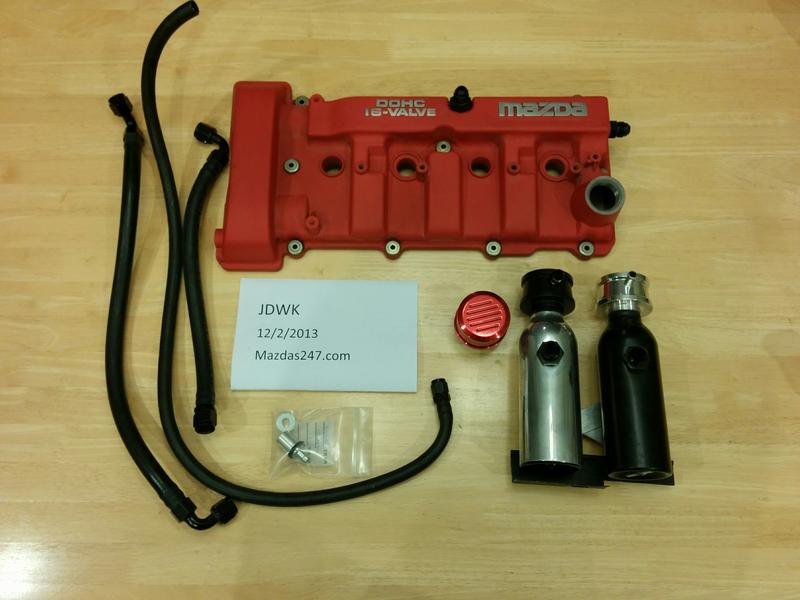 CR3 Catch Can System with Powder Coated and Polished Valve Cover