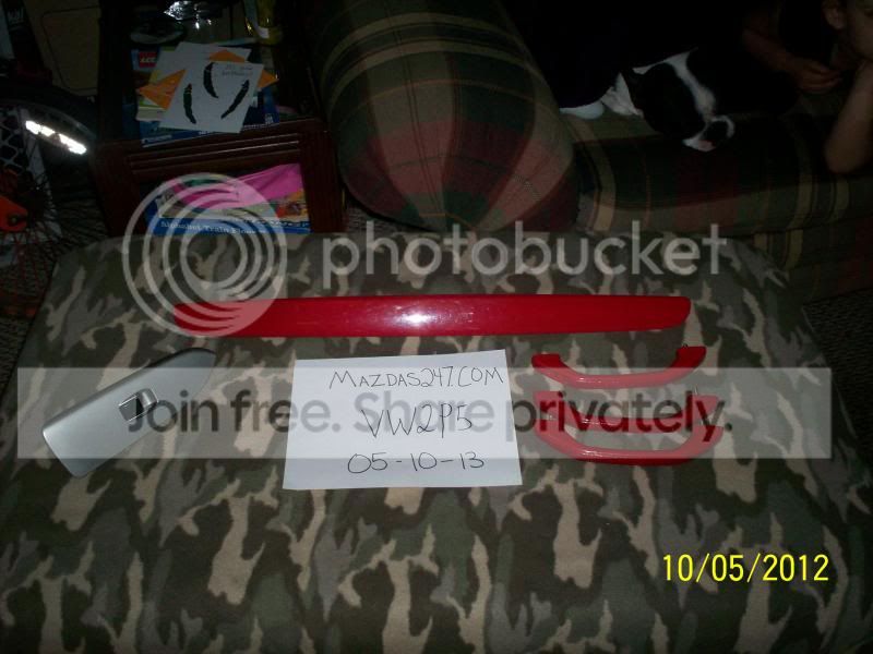 Side skirts, windown sill pieces, some interior plastics, shaved hatch trim piece.