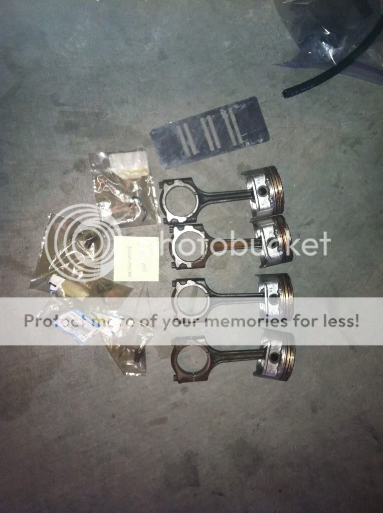 Stock Pistons and Rods, New oil Squirters, dead pedal