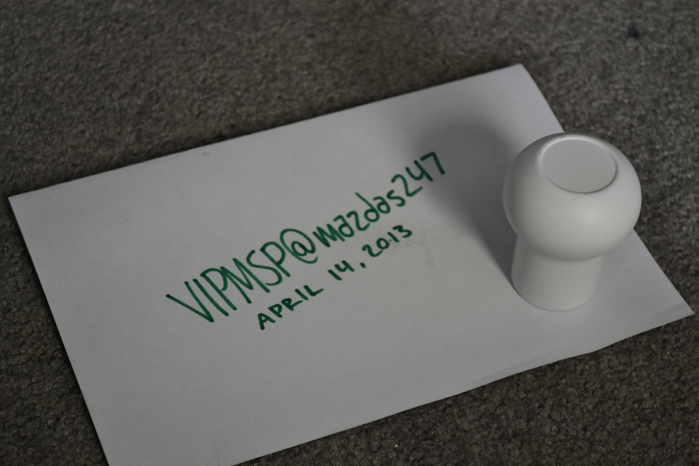 White Kart-Boy Shift Knob