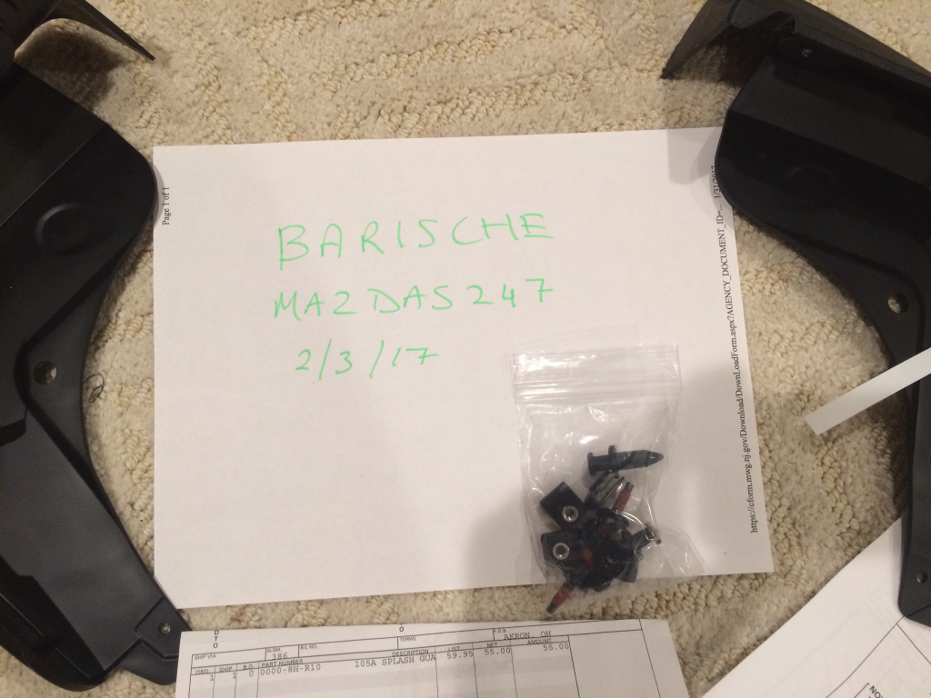 Cx-5 front mud flaps