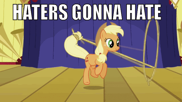 Hatersgonnahate-Applejack.gif