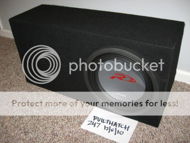 custom built sub enclosure for MS3 with Alpine Type R 12" subwoofer