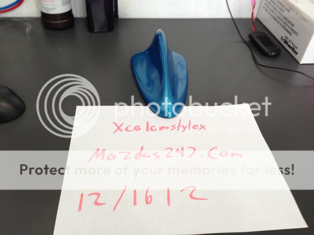 2010 mazdaspeed 3 celestial blue mica shark fin antenna