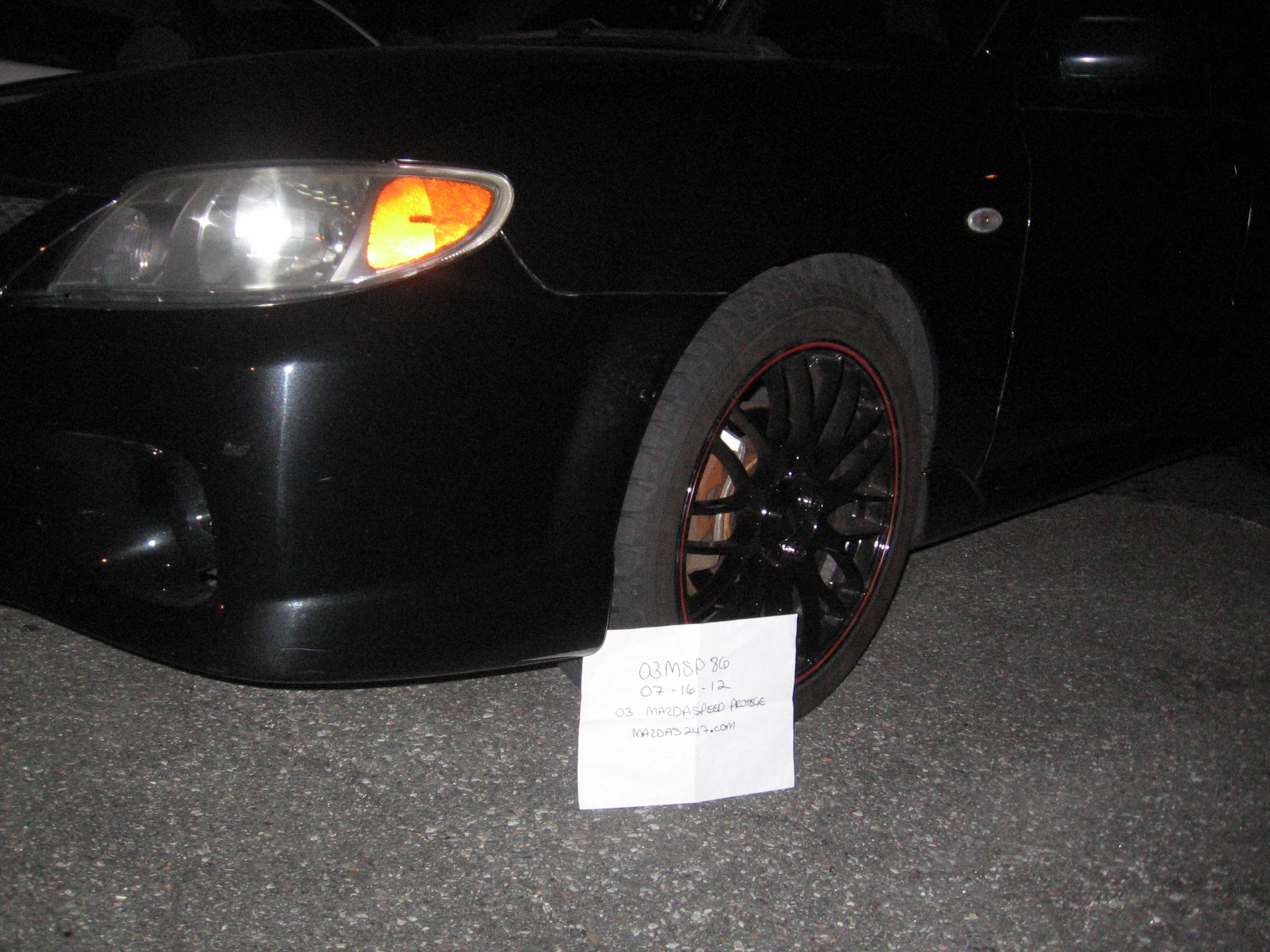 Black Mica 03 Mazdaspeed Protege #86 Knocking B/O