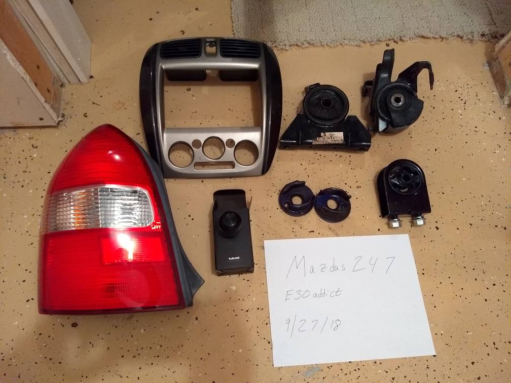 Protege5 parts.. tail light, HVAC panel, motor mounts, etc.