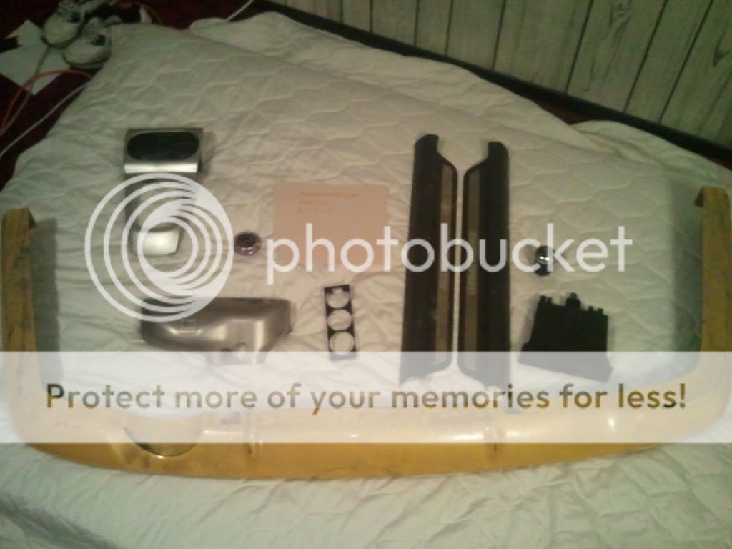 rear lip, gauge pod, pocket under cd player, msp shift knob, etc