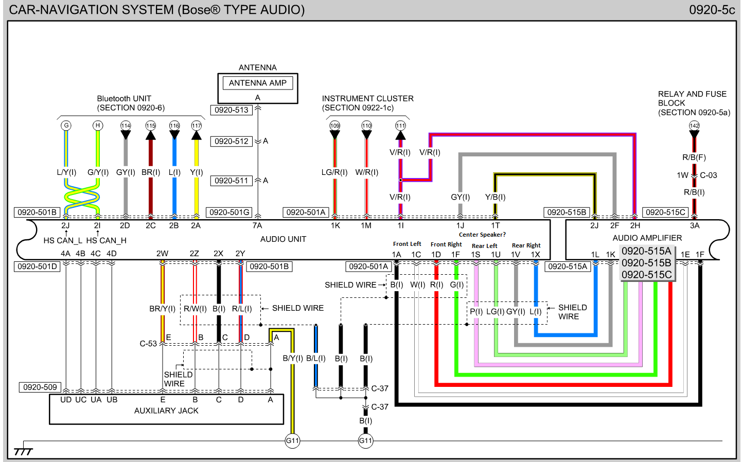2013-2015 CX-5 Bose wiring diagram. What to tap to avoid Bose processing. |  Mazdas247 Clarion Radio Wiring Diagram Mazdas247